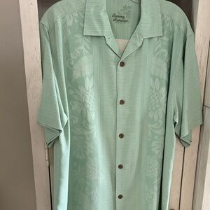 Tommy Bahama Men's Mint Green Floral Shirt